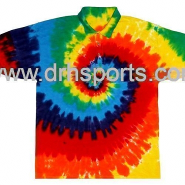 Extreme Rainbow Spiral Tie Dye Collared Shirts Manufacturers in Afghanistan